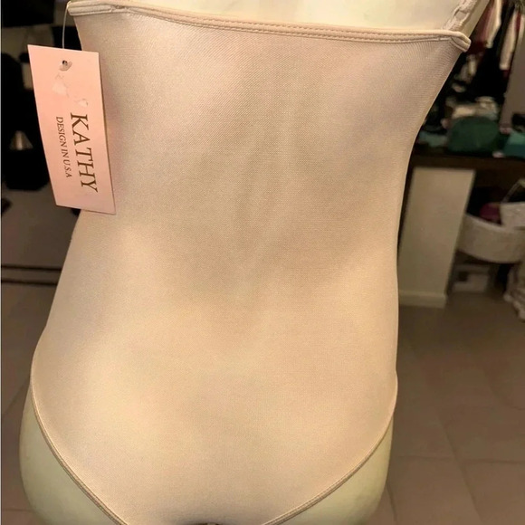 Kathy blush Lace and mesh Bodysuit Lingerie padded Push-Up teddy size S-M - Picture 10 of 14